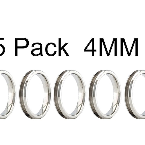 Bulk Ring Core Blanks 8mm 5 Pack Stainless Steel Etsy