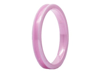 Ceramic Ring Core Blank - 3mm - Pink