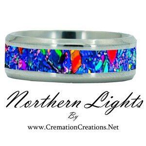 Opal Ring - The Northern Lights - Titanium Core