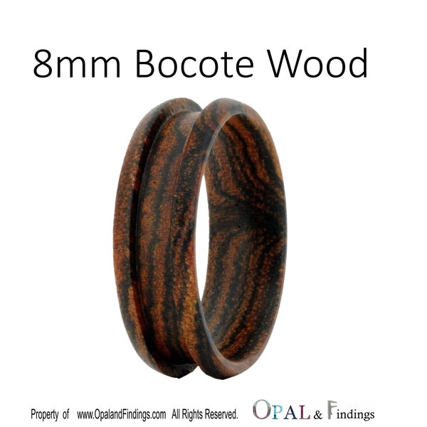 8mm Bocote Wood Ring Blank