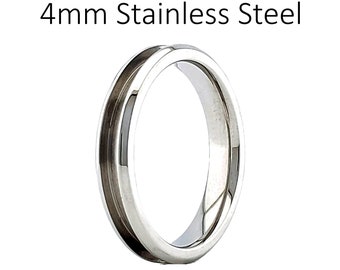 Stainless Steel Ring Core Blank  -  4mm