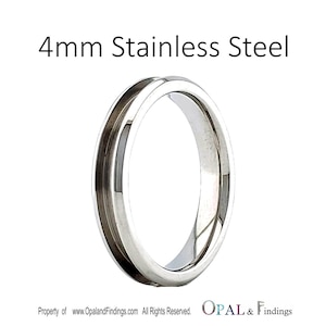 Stainless Steel Ring Core Blank  -  4mm