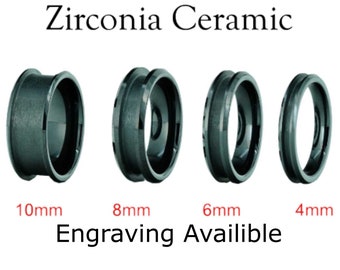 Black Zirconia Ceramic Ring Core Blank for Inlay Ring Jewelry Making