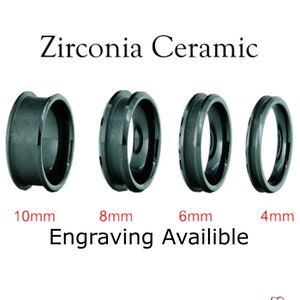 Black Zirconia Ceramic Ring Core Blank for Inlay Ring Jewelry Making