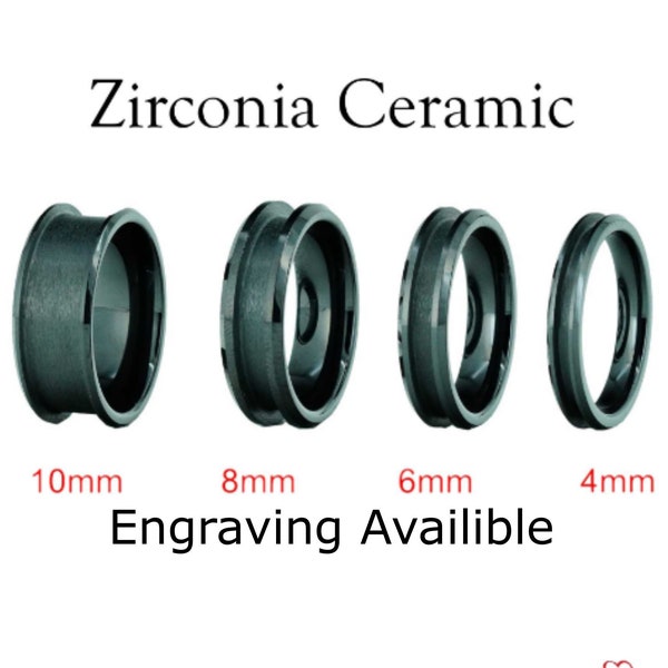 Black Zirconia Ceramic Ring Core Blank for Inlay Ring Jewelry Making