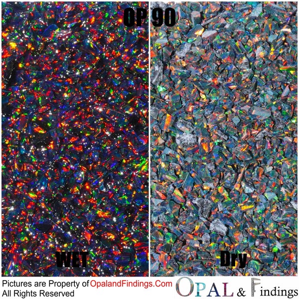 Crushed Opal - OP90 - Black Opal 8 - 1 Gram
