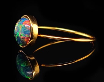 Cremation Jewelry Ring Round 8mm Gold