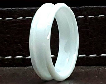 Ceramic Ring Blank White - 6mm