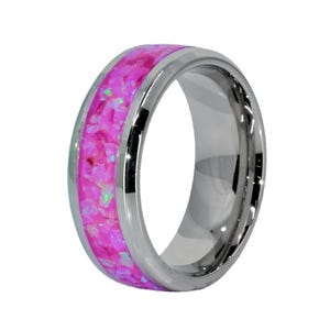 Opal Ring - OP61 Orchid - Titanium Core