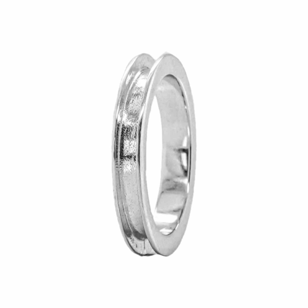 Argentium Silver 6mm Ring Core Blank Channel Inlay Custom DIY Rings 8