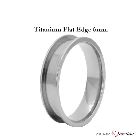 Titanium Blank Ring Core Thin Edge 6mm