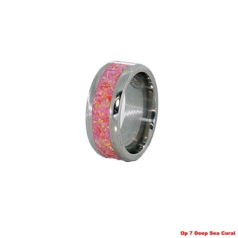 Promise Engagement Eternity Birthstone Stunning Opal Ring Pink OP07- Jewelry Free Engraving Wedding