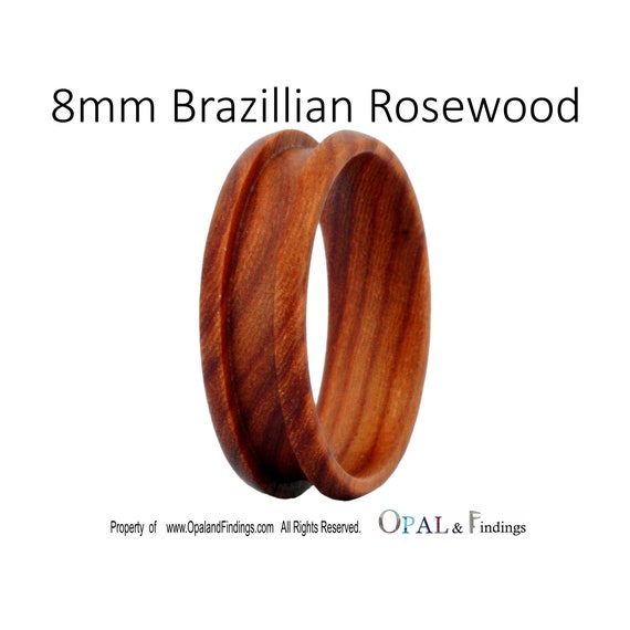 8mm Brazilian Rosewood Wood Ring Blank Etsy Canada