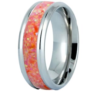 Cremation Jewelry - Ring - Deep Sea Coral OP07