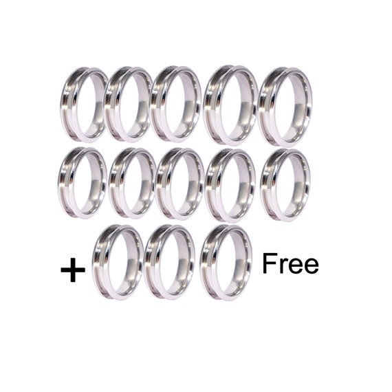 Argentium Silver 6mm Ring Core Blank Channel Inlay Custom DIY Rings 8