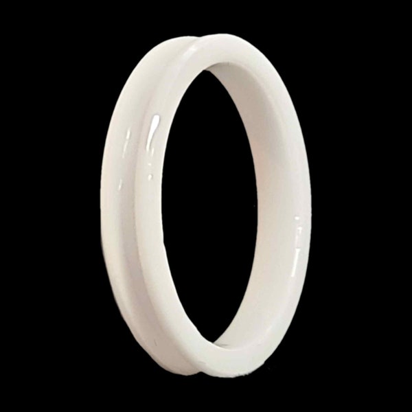 Ceramic Ring Blank White - 4mm