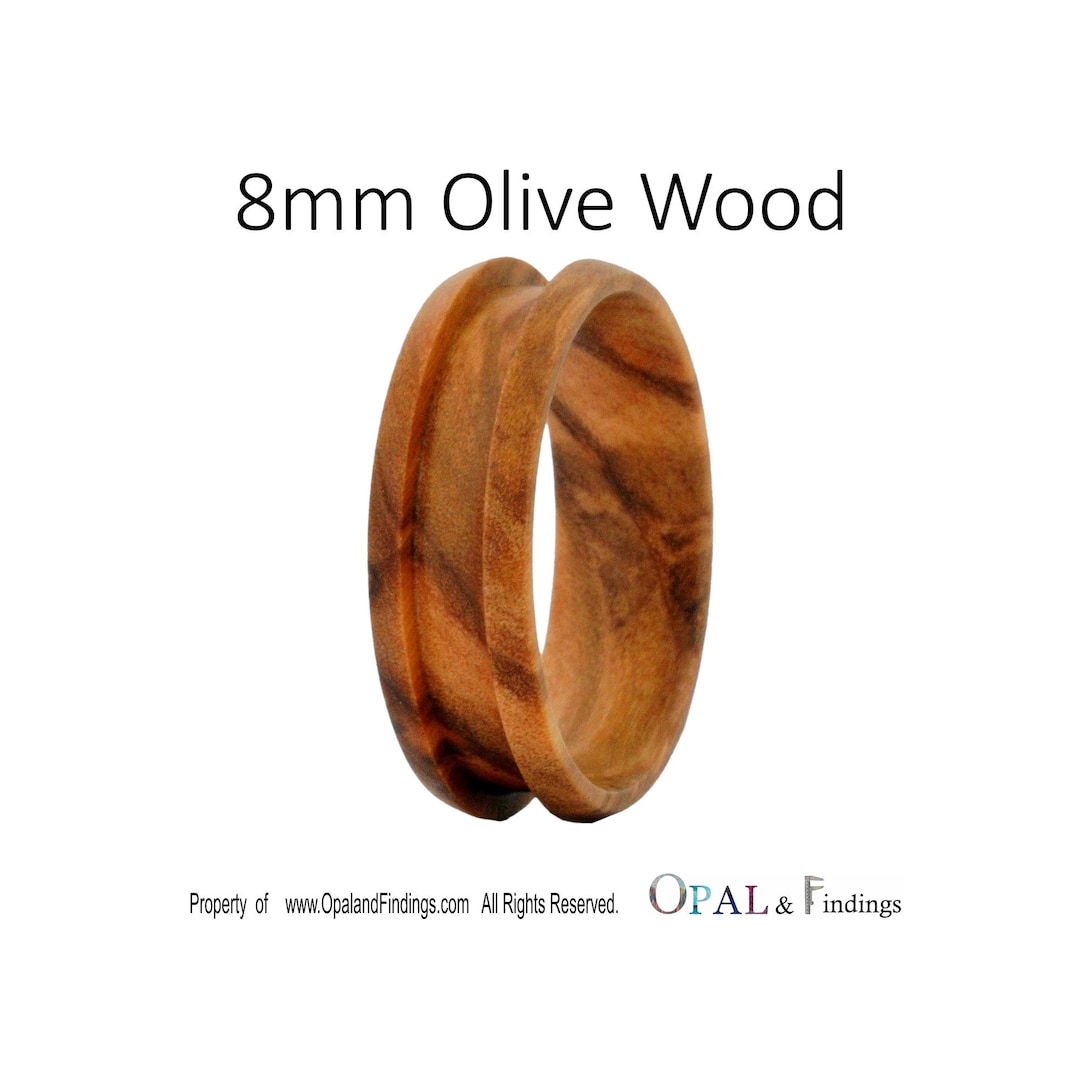 8mm Olive Wood Ring Blank Etsy Polska