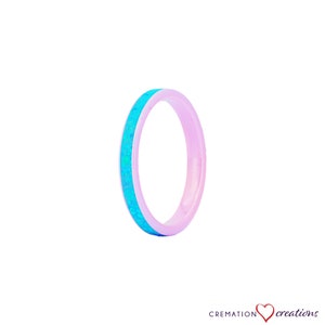 Thin Pink Ceramic Opal Ring