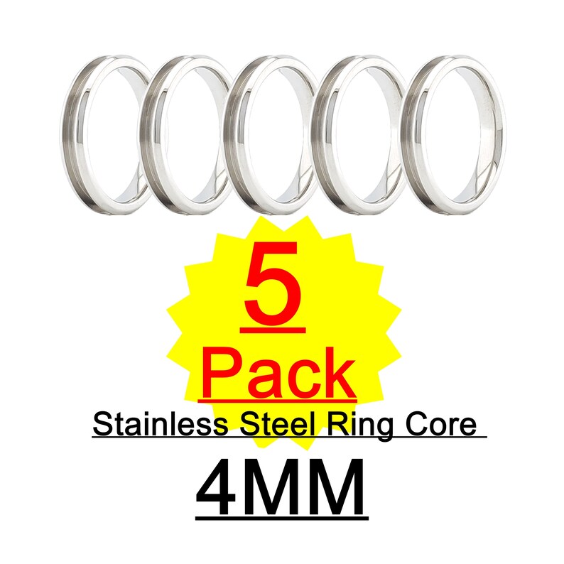 Bulk Ring Core Blanks 4mm 5 Pack Stainless Steel Etsy