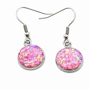 Cremation Earrings with Crushed Opal