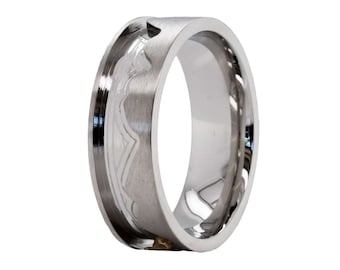 8mm Rocky Mountain Ring Stainless Steel Ring Core Blank For Inlay