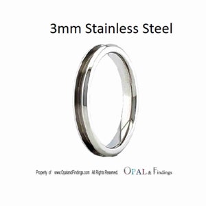 Stainless Steel Ring Core Blank  -  3mm