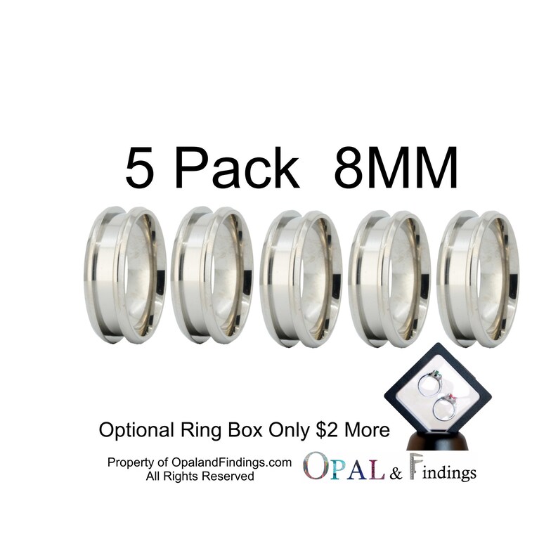 Bulk Ring Core Blanks 8mm 5 pack Stainless Steel Etsy