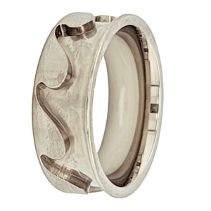 8mm Wave Ring Stainless Steel Ring Core Blank For Inlay