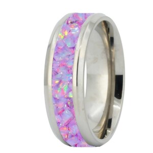 Opal Ring - OP87 Unicorn Purple - Titanium Core