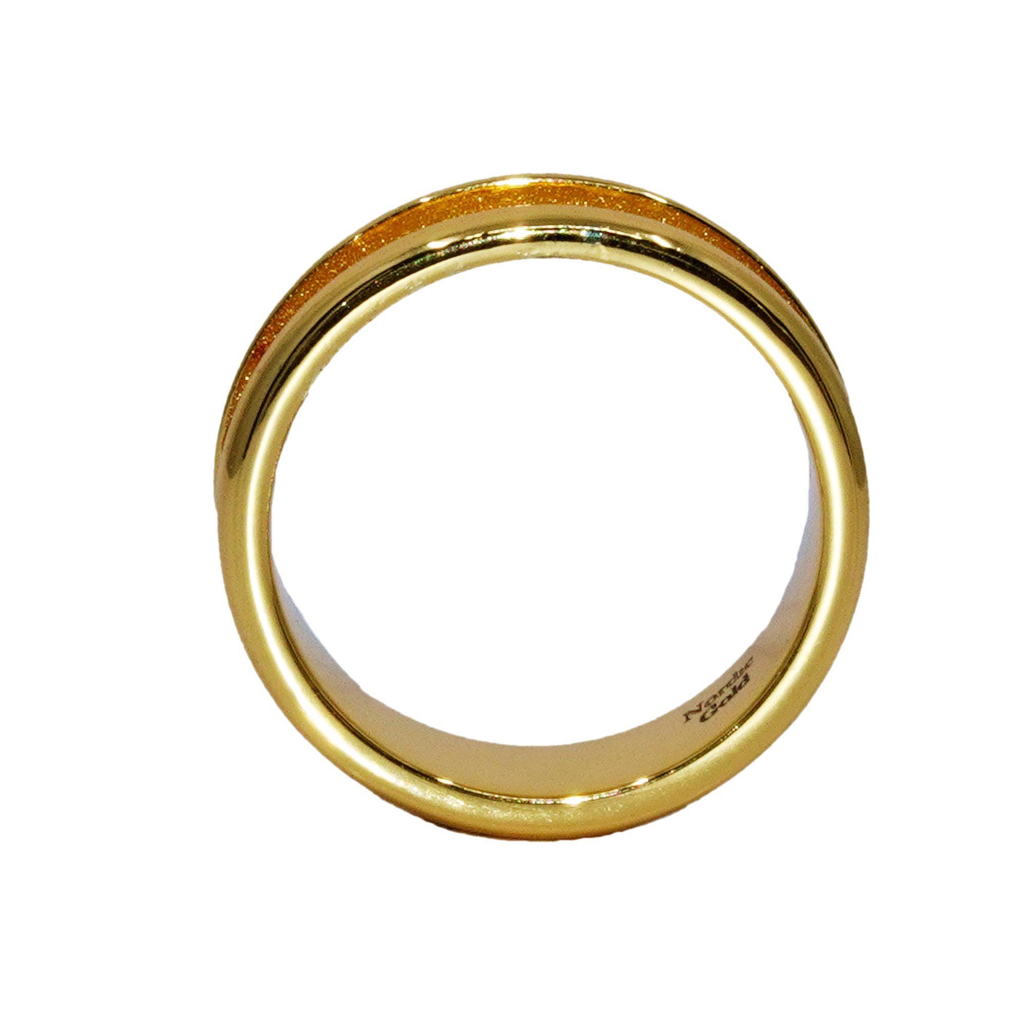 指輪・リング Slot Gold-Plated Ring Core Solid 14K Yellow Gold 4mm Channel Ring Core Blank – Opal