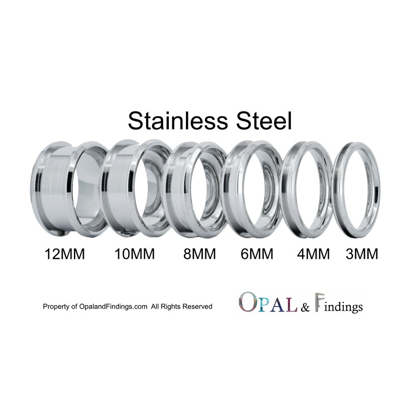 Bulk Ring Core Blanks 8mm 5 pack Stainless Steel | Etsy