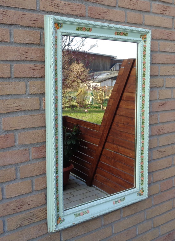 Shabby Chic Wall Mirror Antique Wooden Frame - Shabby Chic Wall Mirror Shabby Chic Wall Mirror Antique Wooden Frame - Shabby Chic Wall Mirror