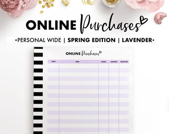 Planify Pro, Personal Wide, Online Purchases, Lavender