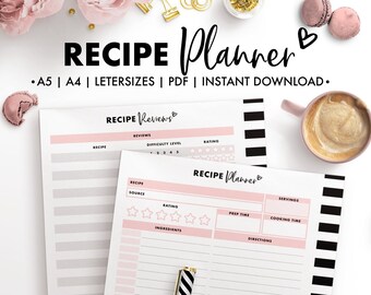 Planify Pro, A5, Recipe Planner