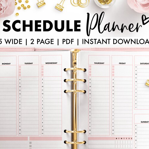 A5 Wide Weekly Planner Etsy