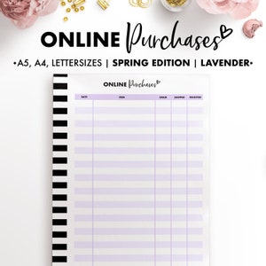Planify Pro, A5, Online Purchases ,Lavender