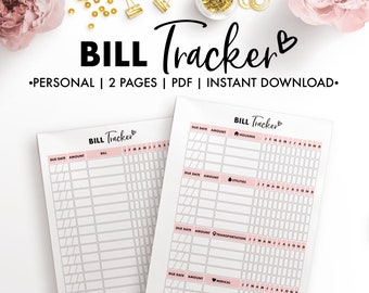 Planify Pro, Personal Size, Bill Tracker