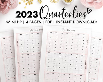 Planify Pro, Mini HP, 2023 Quarterlies, 2023 Calendar on 4 Pages