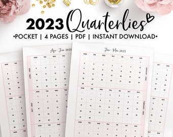 Planify Pro, Pocket, 2023 Quarterlies, Year at a Glance