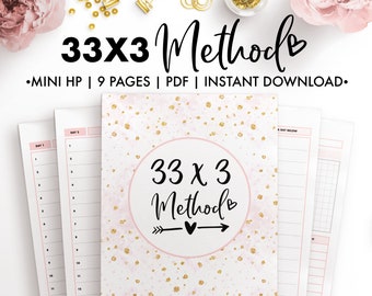 Planify Pro, Mini HP, 33x3 Method, Manifestation, Affirmation Planner