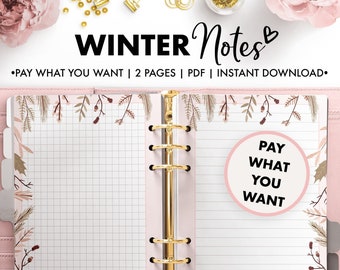Planify Pro, Winter Notes, Pay what you want! FREE