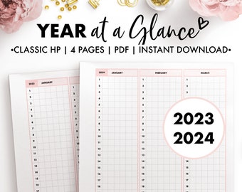 Planify Pro, Classic HP, Year at a Glance 2023 - 2024