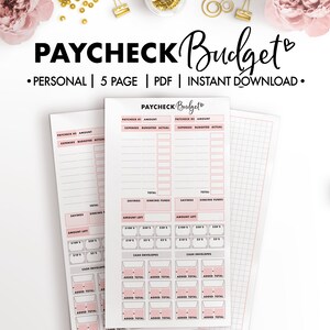 Planify Pro, Personal, Paycheck Budget