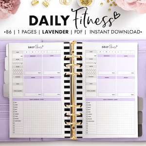 Planify Pro, B6, Daily Fitness, Lavender
