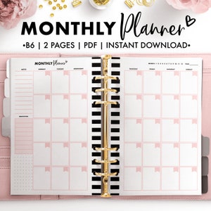 Planify Pro, B6, Monthly Planner