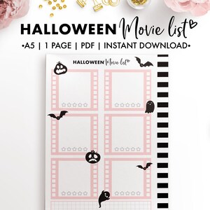 Planify Pro, A5, Halloween Movie List
