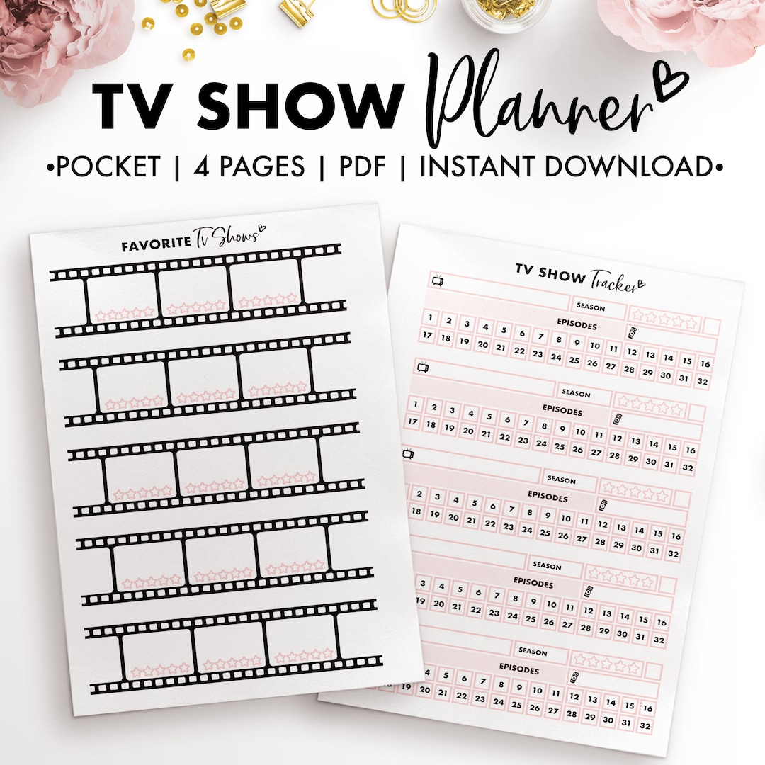 Pocket Size TV Show Planner Etsy