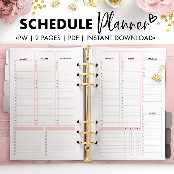 Planify Pro, Personal Wide, Schedule Planner