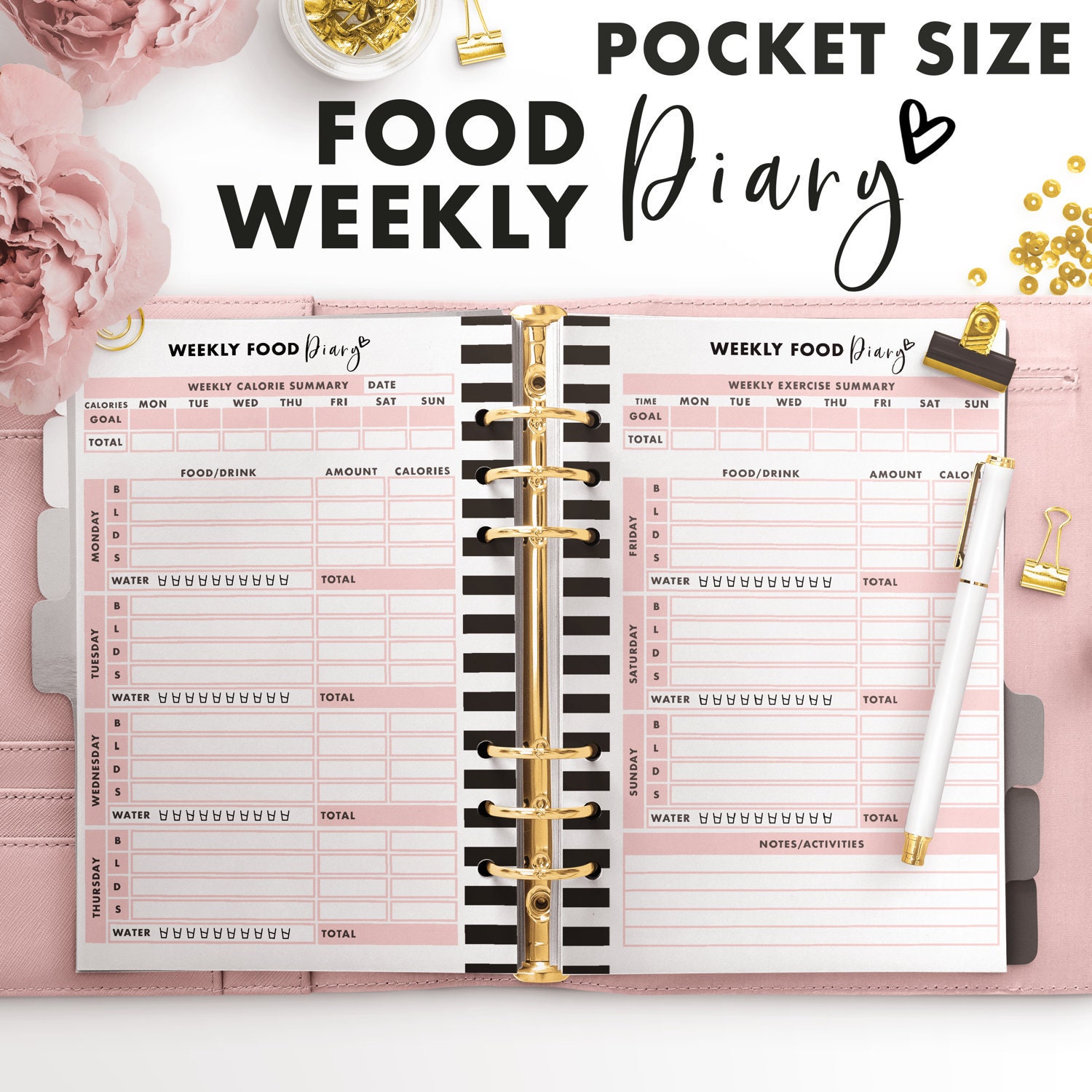 Printable Pocket Inserts Weekly Planner LV PM Pocket Kikki K | Etsy