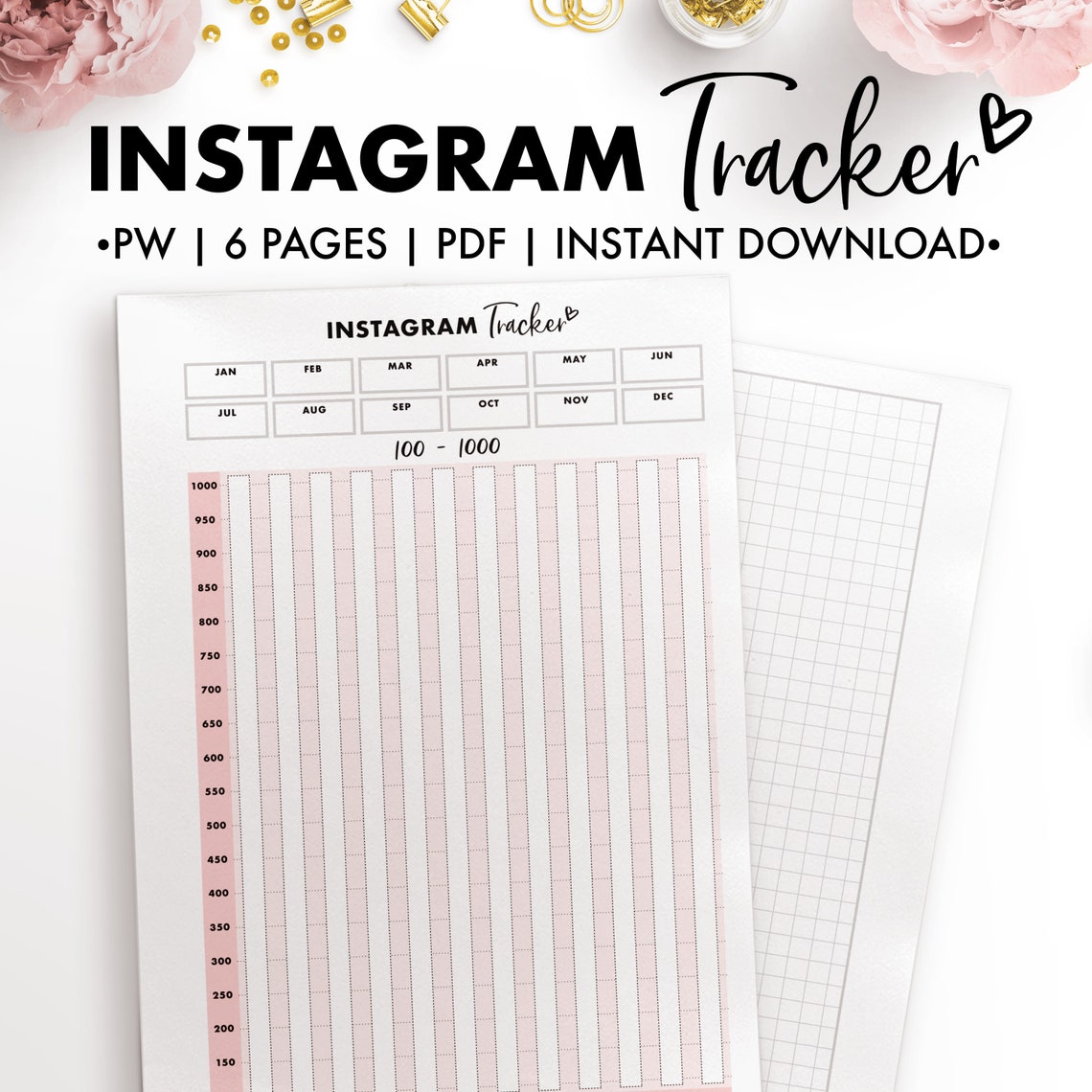 Personal Wide Instagram Tracker Etsy